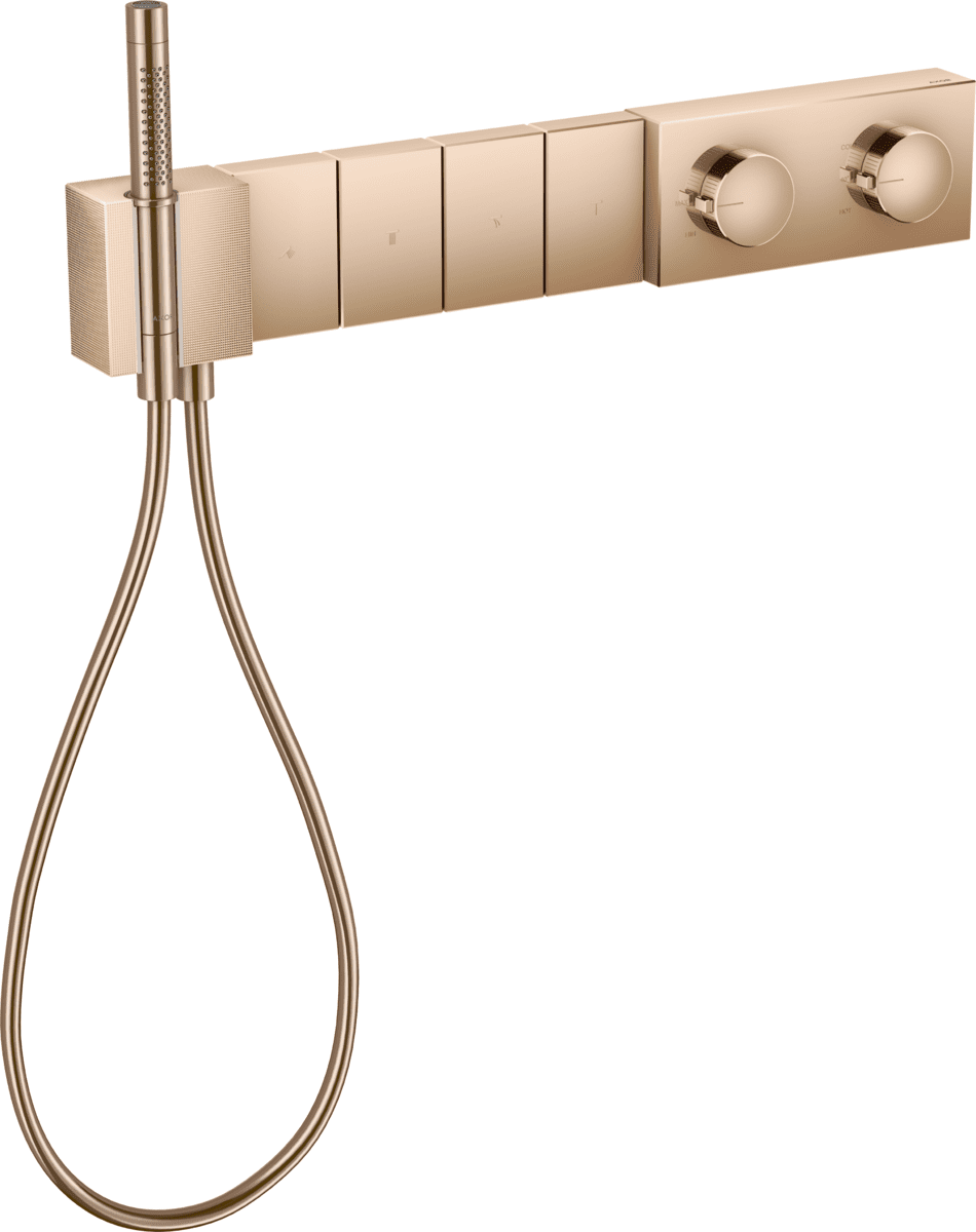 HANSGROHE AXOR Edge Thermostatmodul Select 610/100 Unterputz für 4 Verbraucher - Diamantschliff #46721300 - Polished Red Gold