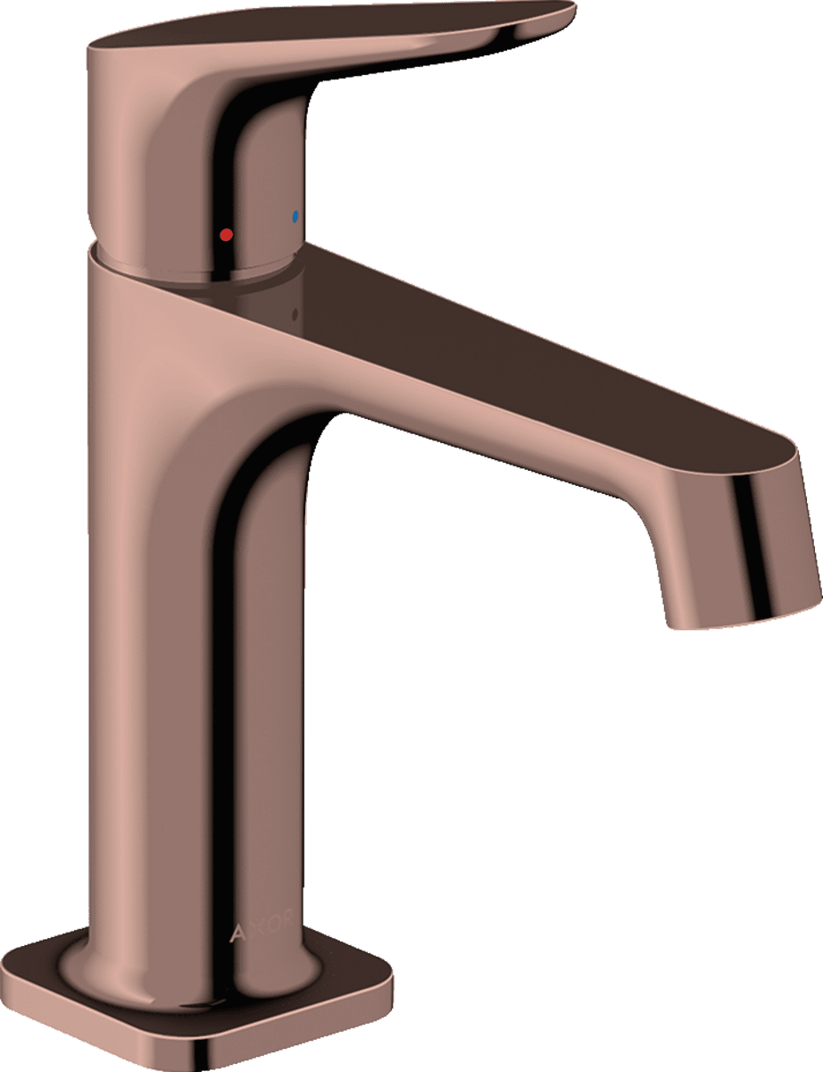 Bild von HANSGROHE AXOR Citterio M Einhebel-Waschtischmischer 100 mit Zugstangen-Ablaufgarnitur #34010300 - Polished Red Gold