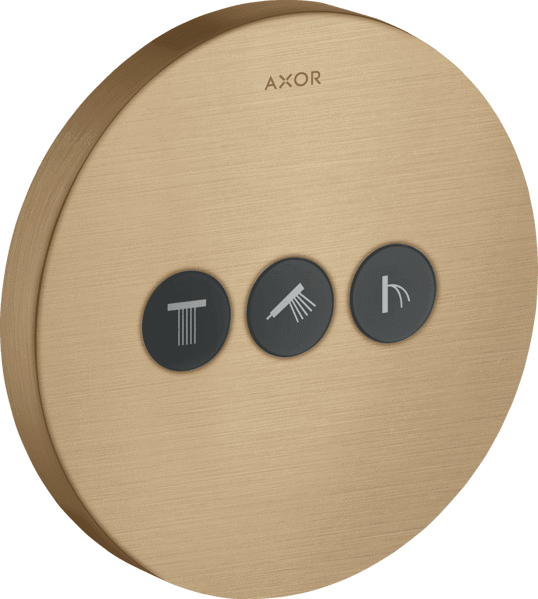 Bild von HANSGROHE AXOR ShowerSelect Valve for concealed installation round for 3 functions Brushed Bronze 36727140
