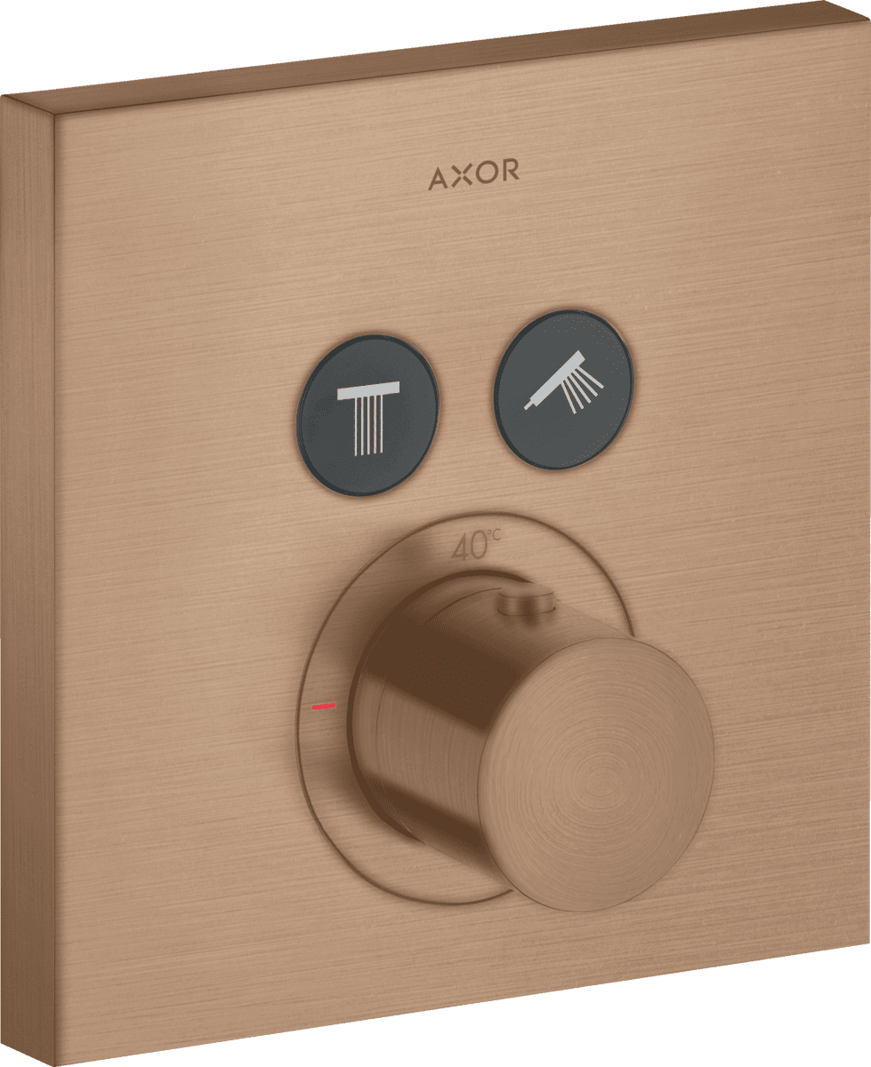 Obrázek HANSGROHE AXOR ShowerSolutions termostat skrytý úhlový pro 2 spotřebiče #36715310 - Brushed Red Gold