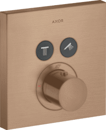Bild von HANSGROHE AXOR ShowerSolutions Thermostat Unterputz eckig für 2 Verbraucher #36715310 - Brushed Red Gold