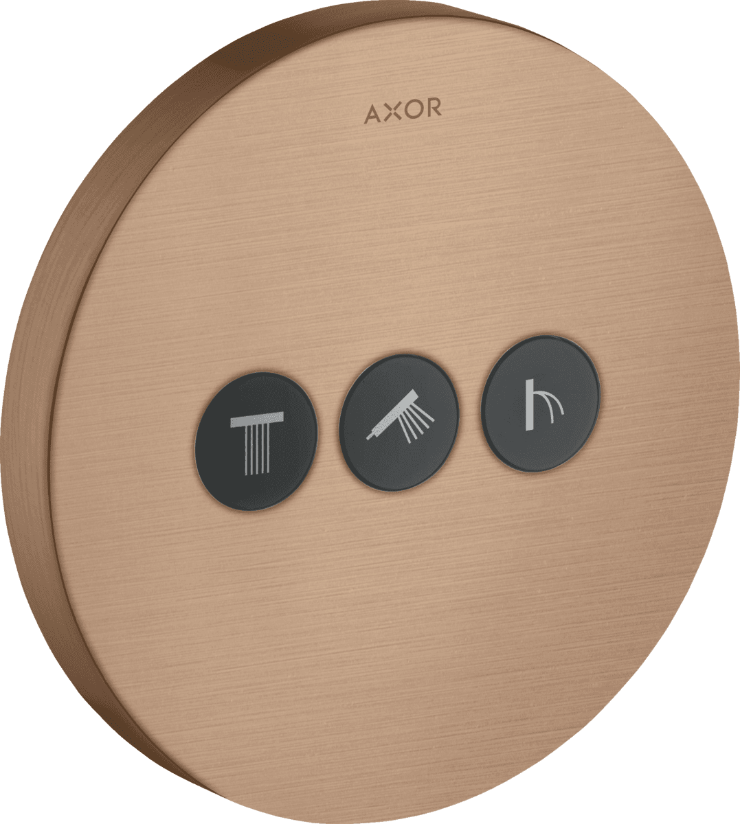 HANSGROHE AXOR ShowerSelect Ventil Unterputz rund für 3 Verbraucher #36727310 - Brushed Red Gold