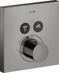 Bild von HANSGROHE AXOR ShowerSolutions Thermostat Unterputz eckig für 2 Verbraucher #36715330 - Polished Black Chrome