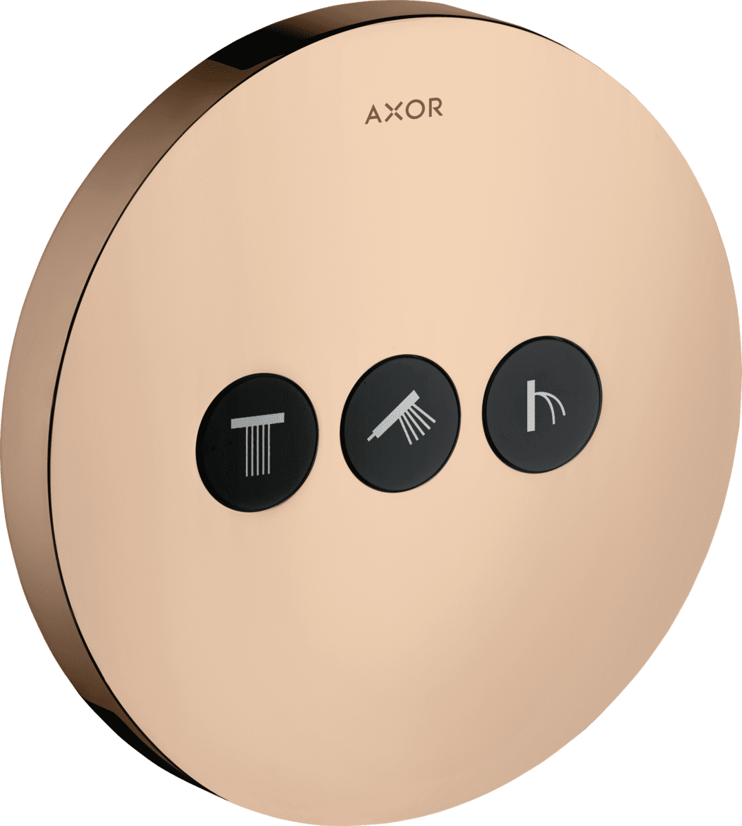 Obrázek HANSGROHE AXOR ShowerSelect podomítkový ventil kulatý pro 3 spotřebiče #36727300 - Leštěné červené zlato