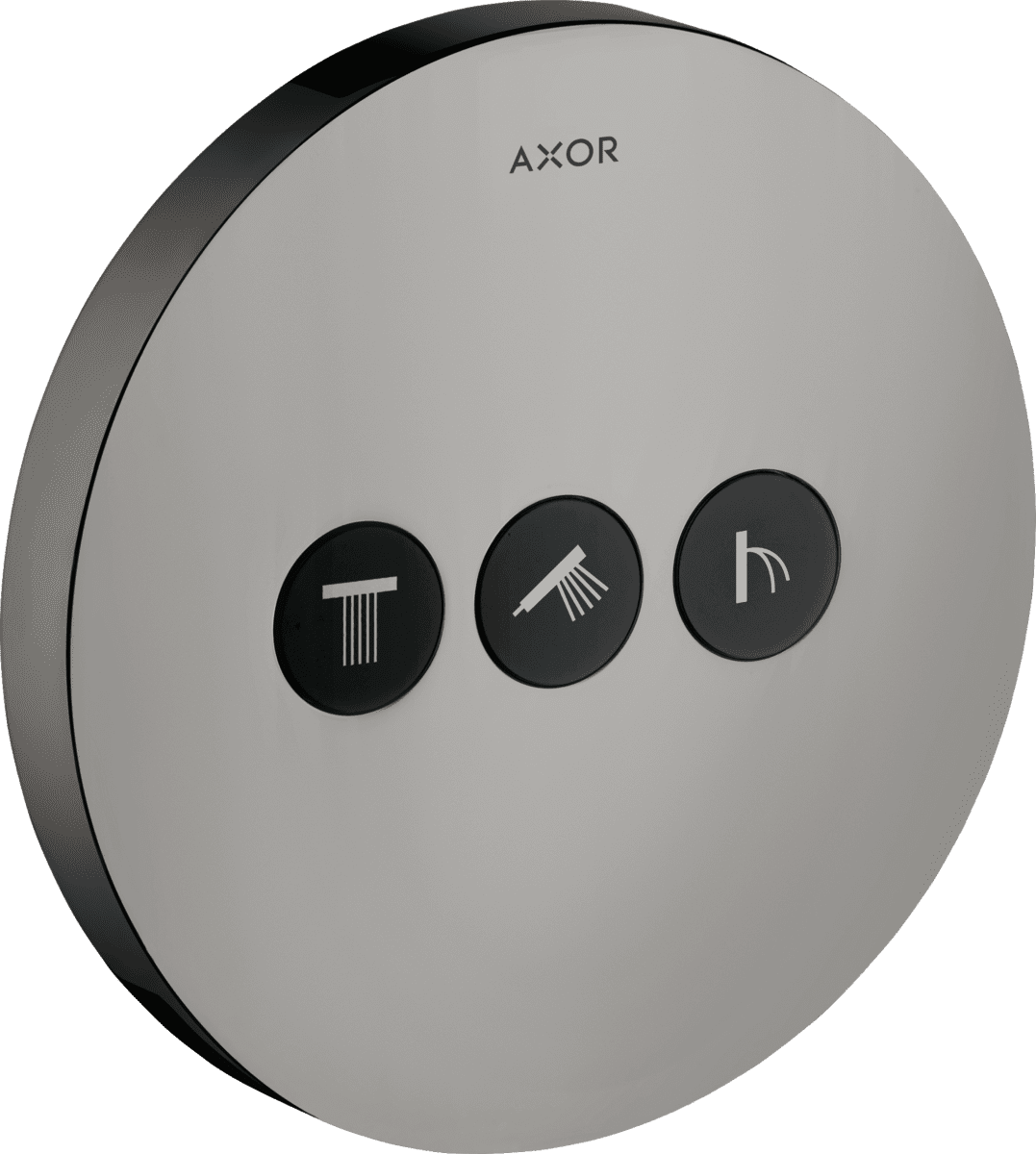εικόνα του HANSGROHE AXOR ShowerSelect Valve for concealed installation round for 3 functions #36727330 - Polished Black Chrome