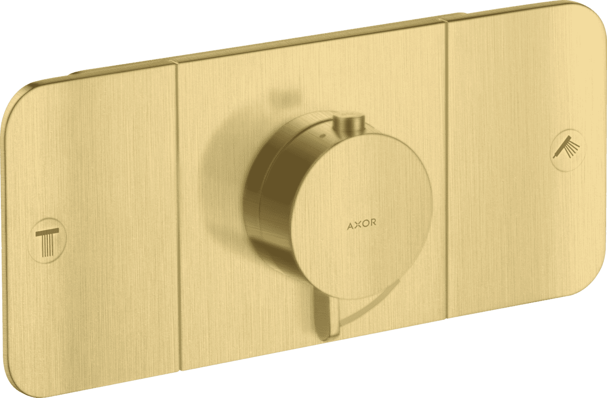 HANSGROHE AXOR One Termostatik modül ankastre montaj, 2 çıkış için #45712950 - Mat Pirinç resmi