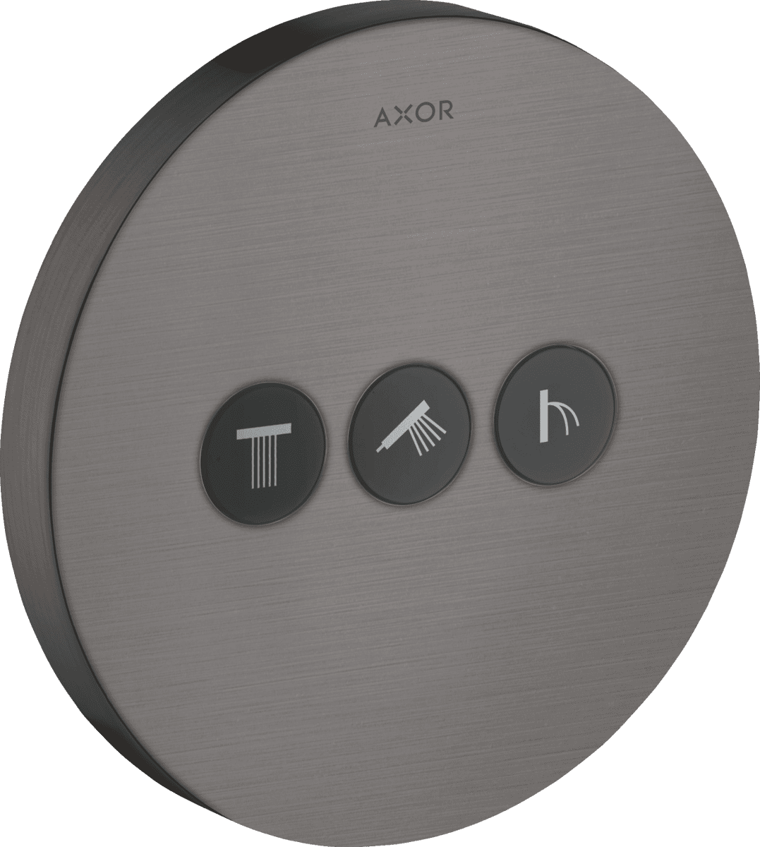 HANSGROHE AXOR ShowerSelect Ventil Unterputz rund für 3 Verbraucher #36727340 - Brushed Black Chrome