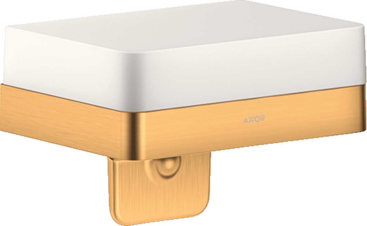 Bild von HANSGROHE AXOR Universal Softsquare Lotionspender mit Ablage Brushed Gold Optic 42819250