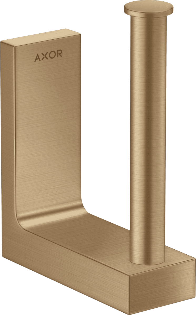 Зображення з  HANSGROHE AXOR Universal Rectangular Spare roll holder #42654140 - Brushed Bronze