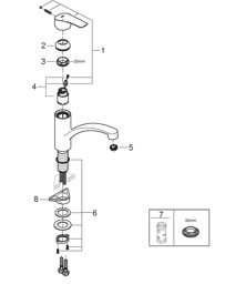 Bild von 3328130E Eurosmart Single-lever sink mixer 1/2″