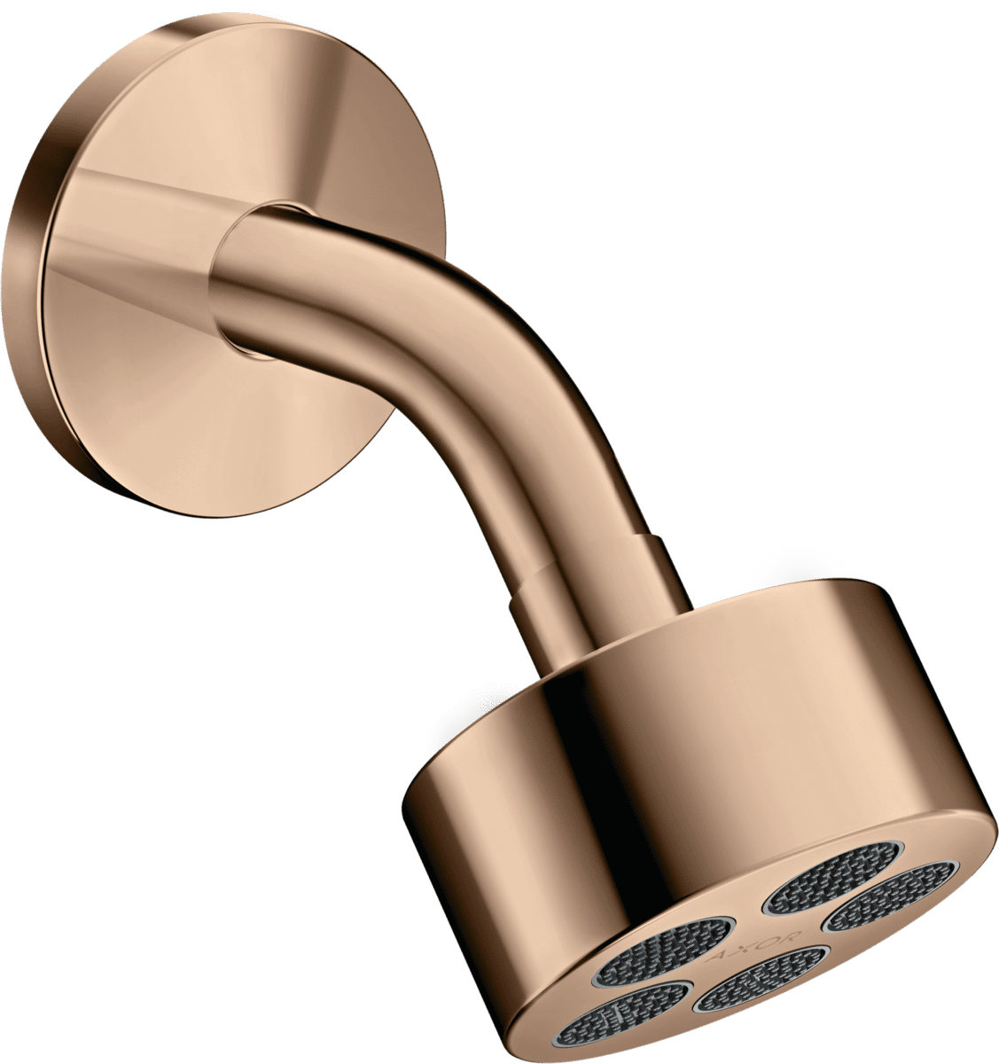 HANSGROHE AXOR One Kopfbrause 75 1jet EcoSmart mit Brausearm #48490300 - Polished Red Gold