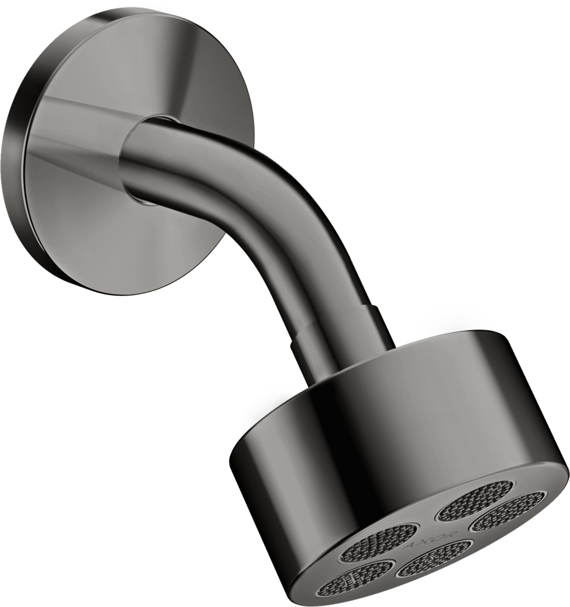 HANSGROHE AXOR One Kopfbrause 75 1jet EcoSmart mit Brausearm #48490330 - Polished Black Chrome
