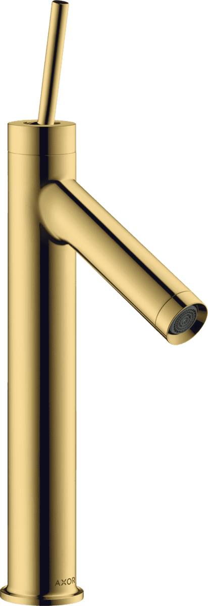 HANSGROHE AXOR Starck Tek kollu lavabo bataryası 170, pin volan ile kumandasız #10123990 - Parlak Altın Optik resmi