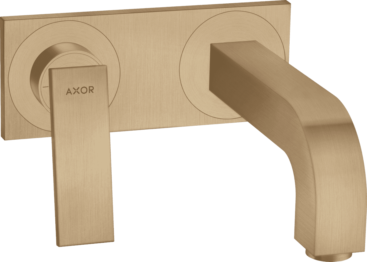 εικόνα του HANSGROHE AXOR Citterio Single lever basin mixer for concealed installation wall-mounted with lever handle, spout 220 mm and plate #39119140 - Brushed Bronze
