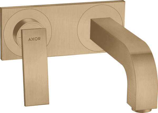 Bild von HANSGROHE AXOR Citterio Single lever basin mixer for concealed installation wall-mounted with lever handle, spout 220 mm and plate Brushed Bronze 39119140