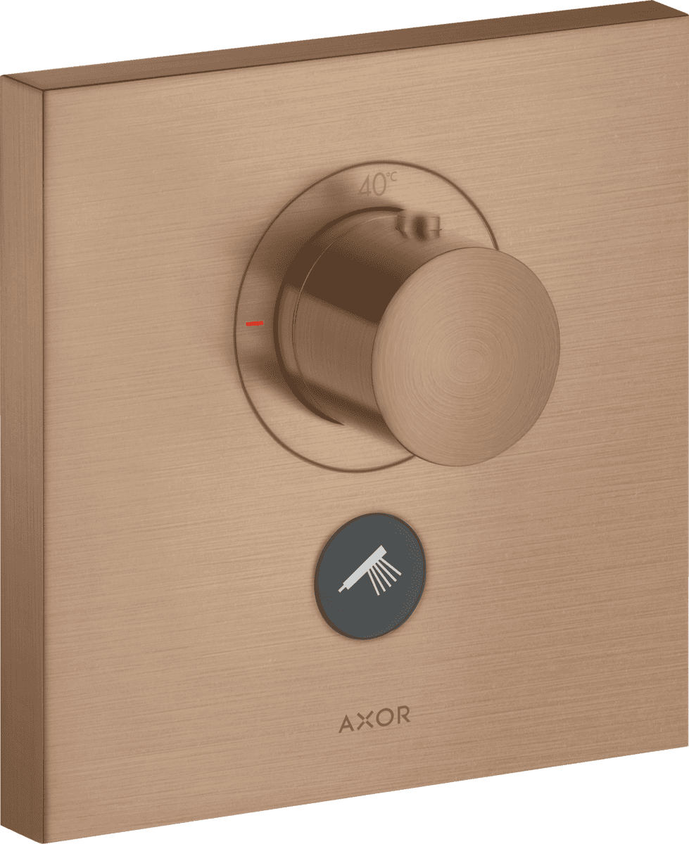 HANSGROHE AXOR ShowerSelect Thermostat HighFlow Unterputz eckig für 1 Verbraucher und einen zusätzlichen Abgang #36716310 - Brushed Red Gold