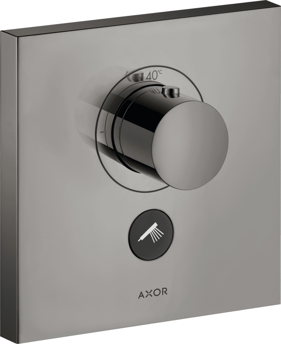 HANSGROHE AXOR ShowerSelect Thermostat HighFlow Unterputz eckig für 1 Verbraucher und einen zusätzlichen Abgang #36716330 - Polished Black Chrome