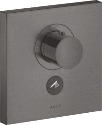 Bild von HANSGROHE AXOR ShowerSelect Thermostat HighFlow Unterputz eckig für 1 Verbraucher und einen zusätzlichen Abgang #36716340 - Brushed Black Chrome