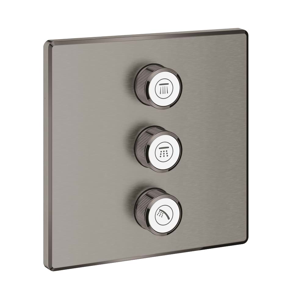 Picture of GROHE Grohtherm SmartControl Triple volume control trim brushed hard graphite #29127AL0