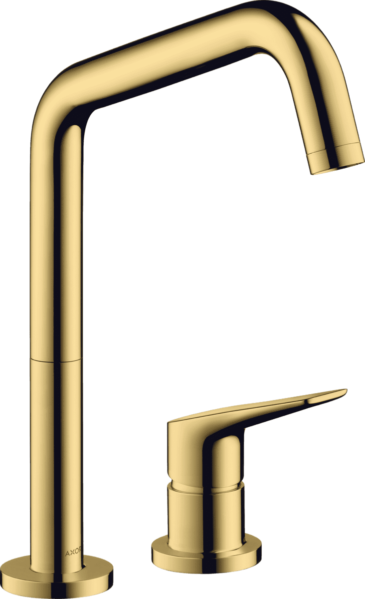 HANSGROHE AXOR Citterio M 2-Loch Einhebel-Küchenmischer 240 mit Schwenkauslauf #34820990 - Polished Gold Optic