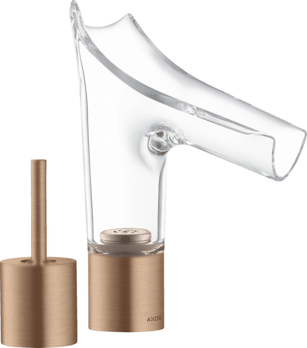 HANSGROHE AXOR Starck V 2-Loch Waschtischmischer 110 mit Ablaufgarnitur #12115310 - Brushed Red Gold