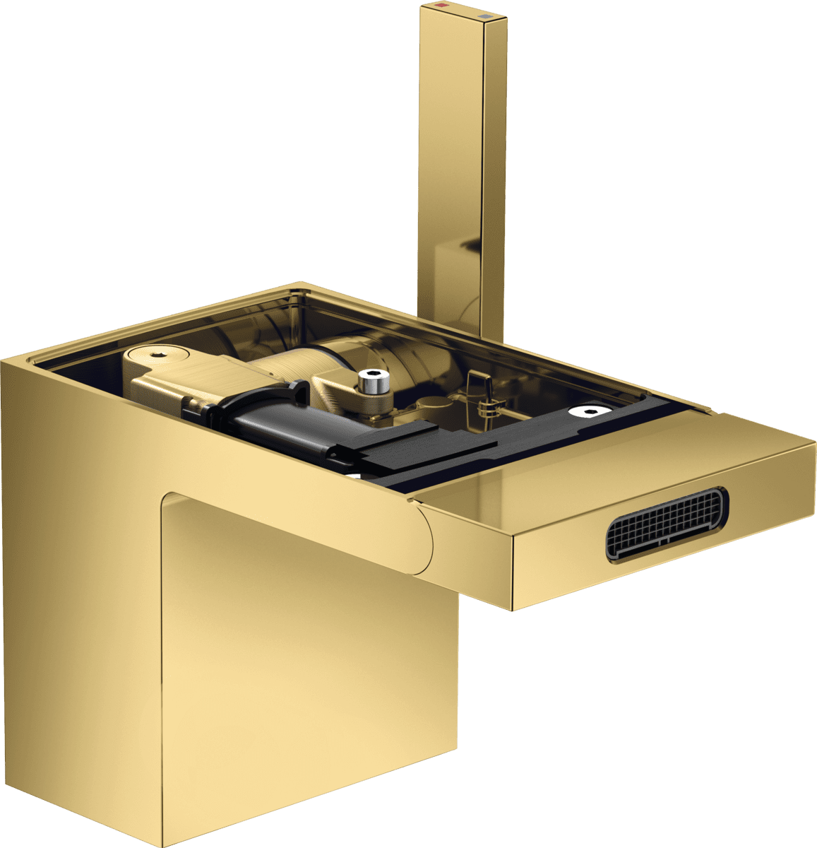 HANSGROHE AXOR MyEdition Einhebel-Bidetmischer mit Push-Open Ablaufgarnitur ohne Platte #47212990 - Polished Gold Optic