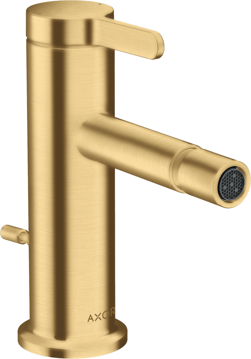 Bild von HANSGROHE AXOR One Einhebel-Bidetmischer mit Zugstangen-Ablaufgarnitur #48210250 - Brushed Gold Optic