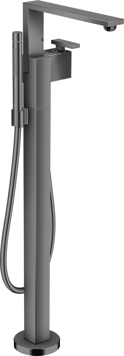 HANSGROHE AXOR Edge Einhebel-Wannenmischer bodenstehend - Diamantschliff #46441330 - Polished Black Chrome