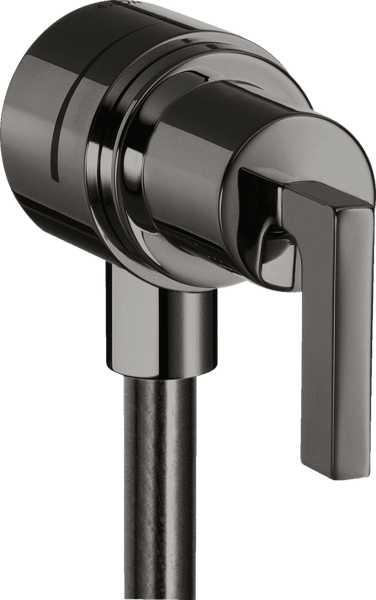 Bild von HANSGROHE AXOR Citterio Wall outlet stop with non return valve, shut-off valve and lever handle Polished Black Chrome 39882330