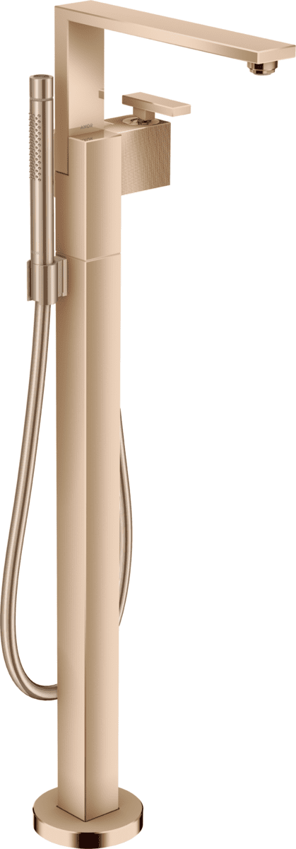 HANSGROHE AXOR Edge Einhebel-Wannenmischer bodenstehend - Diamantschliff #46441300 - Polished Red Gold
