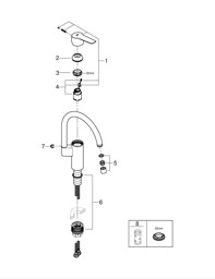 Bild von 33202003 Eurosmart Single-lever sink mixer 1/2″
