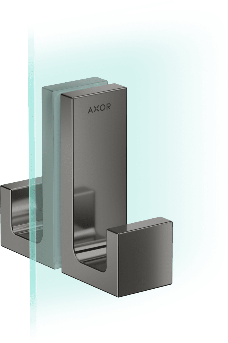 Зображення з  HANSGROHE AXOR Universal Rectangular Shower door handle #42639330 - Polished Black Chrome