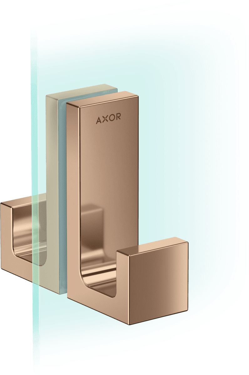 HANSGROHE AXOR Universal Rectangular Duschtürgriff #42639300 - Polished Red Gold