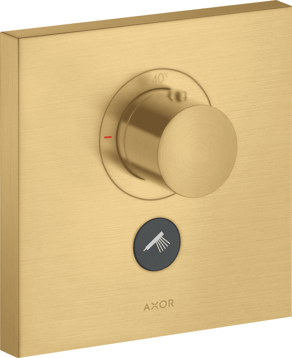 HANSGROHE AXOR ShowerSelect Thermostat HighFlow Unterputz eckig für 1 Verbraucher und einen zusätzlichen Abgang #36716250 - Brushed Gold Optic