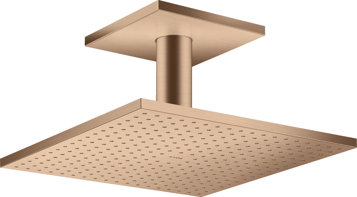 HANSGROHE AXOR ShowerSolutions Kopfbrause 300/300 2jet mit Deckenanschluss #35320310 - Brushed Red Gold