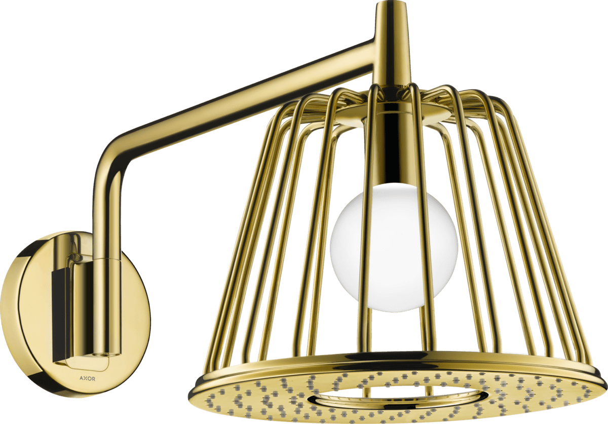 HANSGROHE AXOR LampShower/Nendo LampShower 275 1jet duş dirseği ile #26031990 - Parlak Altın Optik resmi