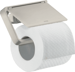 Bild von HANSGROHE AXOR Universal Softsquare Toilettenpapierhalter mit Deckel #42836800 - Edelstahl Optic
