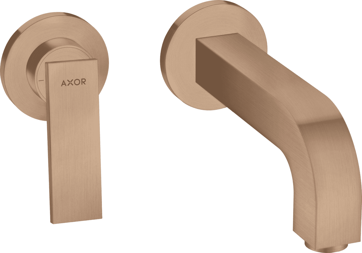 εικόνα του HANSGROHE AXOR Citterio Single lever basin mixer for concealed installation wall-mounted with lever handle, spout 220 mm and escutcheons #39121310 - Brushed Red Gold