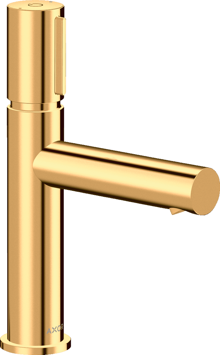 HANSGROHE AXOR Uno Waschtischmischer Select 110 mit Ablaufgarnitur #45012990 - Polished Gold Optic