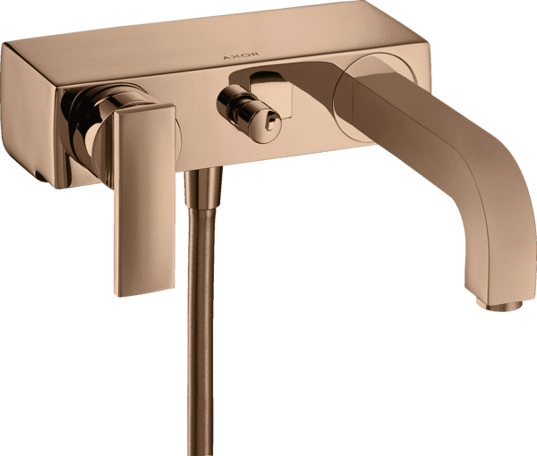 Bild von HANSGROHE AXOR Citterio Single lever bath mixer for exposed installation with lever handle Polished Red Gold 39400300
