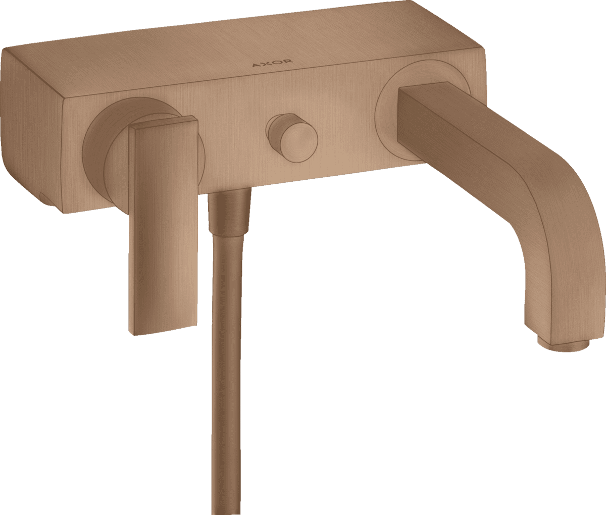 HANSGROHE AXOR Citterio Einhebel-Wannenmischer Aufputz mit Hebelgriff #39400310 - Brushed Red Gold