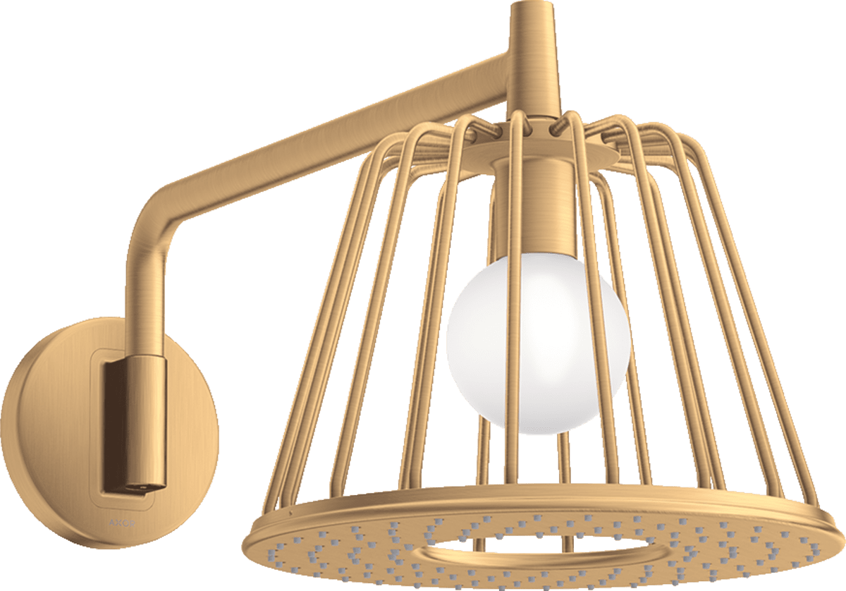 HANSGROHE AXOR LampShower/Nendo LampShower 275 1jet duş dirseği ile #26031950 - Mat Pirinç resmi