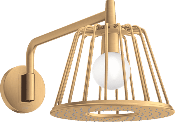 Bild von HANSGROHE AXOR LampShower/Nendo LampShower 275 1jet mit Brausearm #26031950 - Brushed Brass