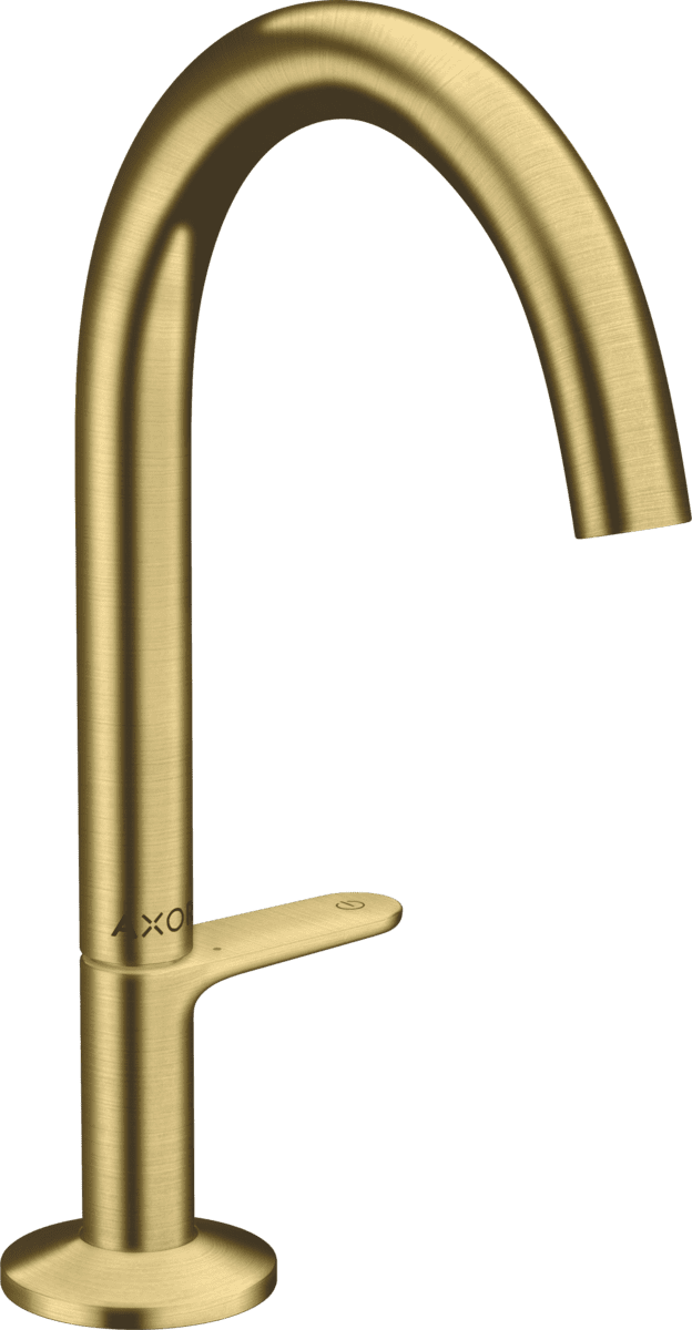 Bild von HANSGROHE AXOR One Waschtischmischer Select 170 mit Push-Open Ablaufgarnitur #48020950 - Brushed Brass