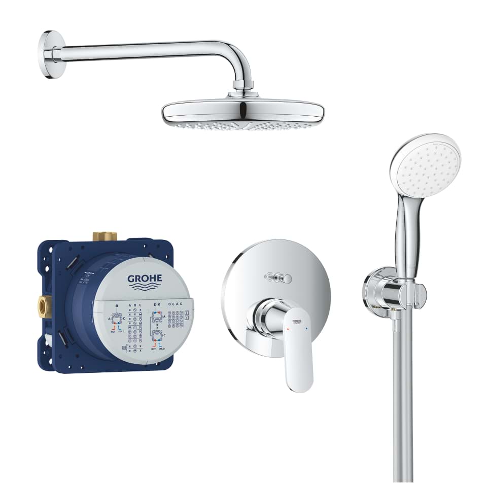 GROHE Eurosmart Cosmopolitan Duschsystem Unterputz mit Tempesta 210 #25219001 - chrom