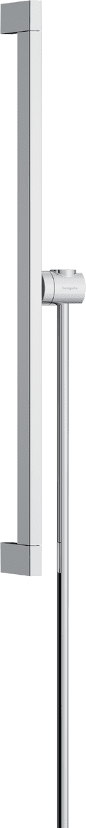 HANSGROHE Unica Shower bar E Puro 65 cm with easy slide hand shower holder and Isiflex shower hose 160 cm #24404000 - Chrome resmi