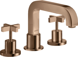 Bild von HANSGROHE AXOR Citterio 3-hole rim mounted bath mixer with cross handles Polished Red Gold 39436300