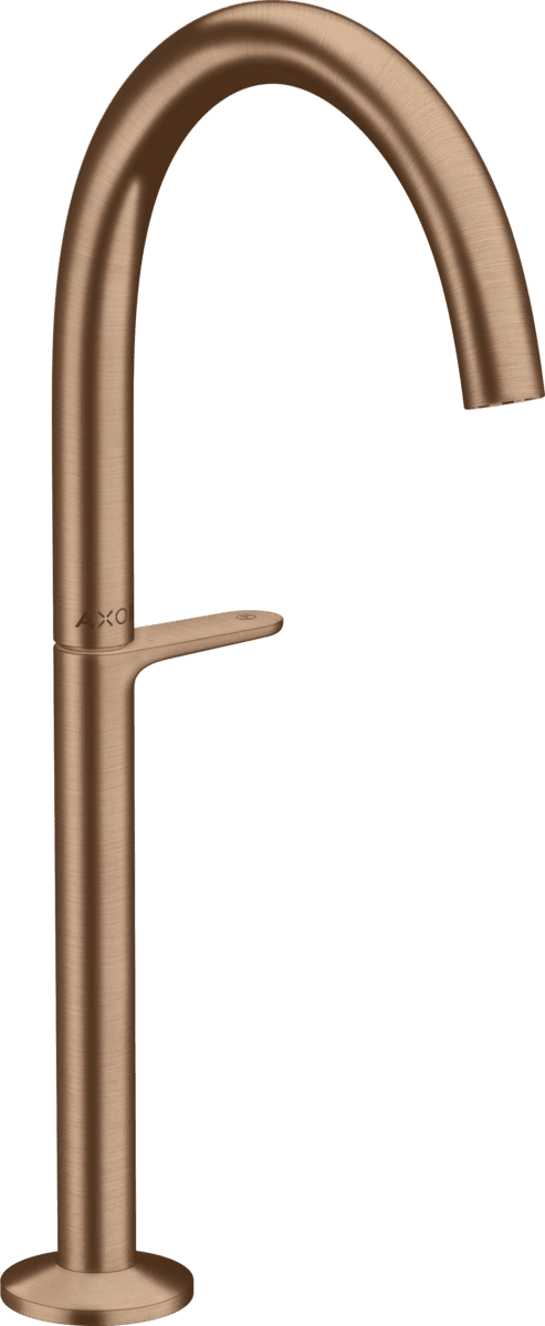 HANSGROHE AXOR One Waschtischmischer Select 260 für Aufsatzwaschtische mit Push-Open Ablaufgarnitur #48030310 - Brushed Red Gold