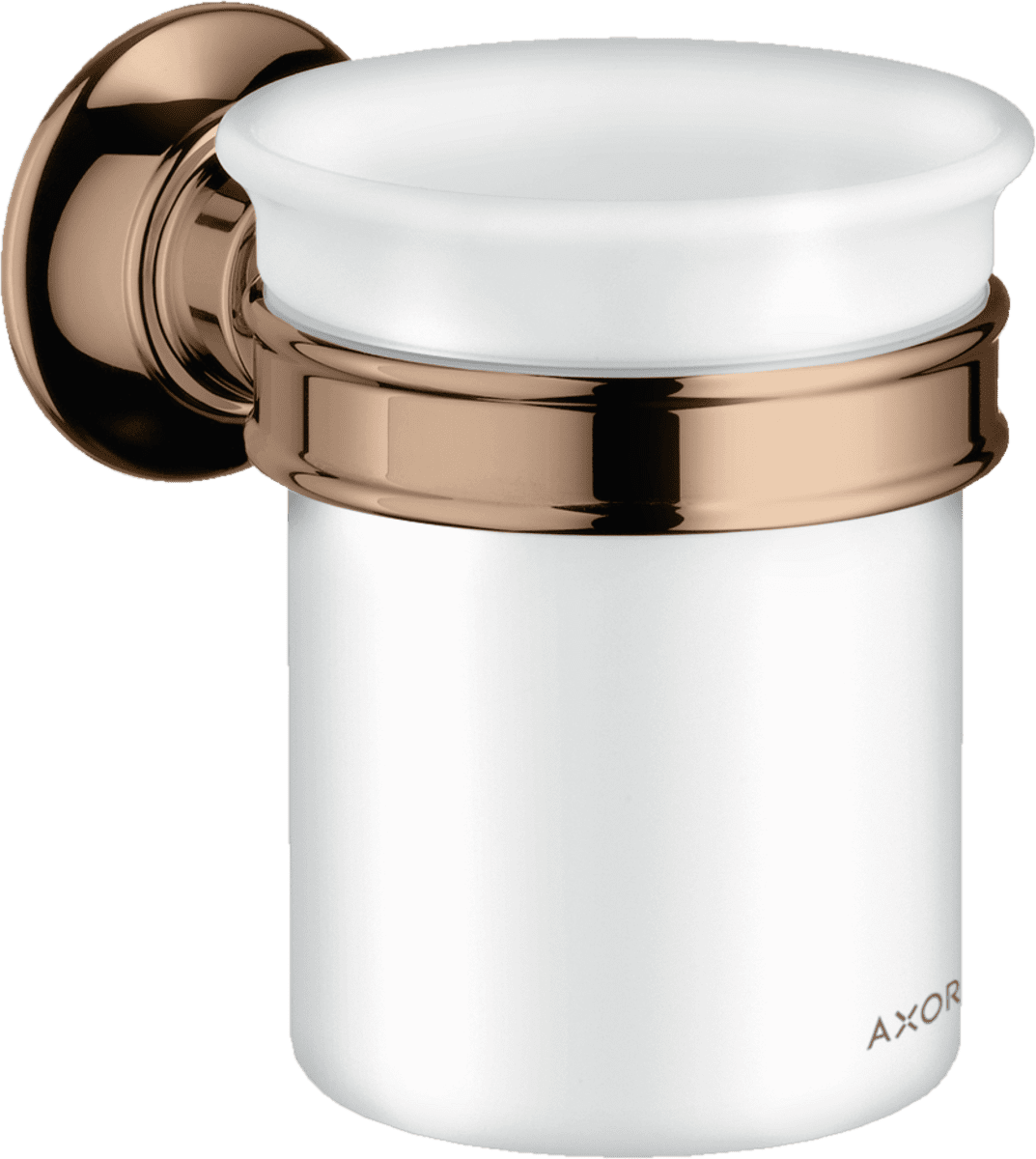 Зображення з  HANSGROHE AXOR Montreux Toothbrush tumbler #42134300 - Polished Red Gold