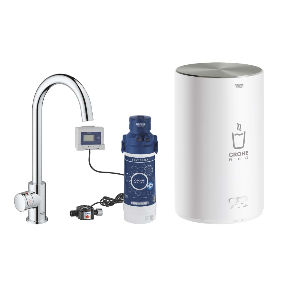 GROHE Red Mono Standventil und Boiler Größe M #30085001 - chrom